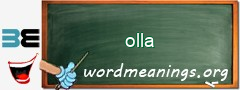 WordMeaning blackboard for olla